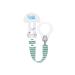 Mam clip it!Pacifier band long -distance pacifier holder with removable ring suitable for pacifier bite rings and toys Wal Clip IT!Mint/whale