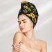 Hair Towel Wrap - Quick Dry Towel Turban with Button | Bees & Sunflowers Design for Effortless Hair Drying - Buy Online on GoSupps.com