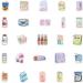 Cute Food and Drink Stickers - 100pcs Kawaii Korean Stickers for Water Bottles, Laptop, Scrapbook, Daily Planner - Ideal for Kids, Teens, Boys, Girls, and Adults - Buy Online on GoSupps.com