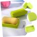 Green Healeved Box Soap Dish with Scalp Massagers, Loofah, and Silicone Shower Accessories - Buy Online on GoSupps.com