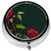 Red Roses Mini Round Pill Box | 3 Compartment Travel Organizer | Portable Medicine Case for Home & Office - Buy Online on GoSupps.com
