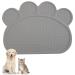 ZOCONE Cat Food Mat Cat Mats for Food Bowls Non Slip Waterproof Pet Food Mat Cat Paw Shape Dog Food Mat for Food and Water Bowl for Puppy Kitten(Grey)