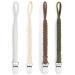Kapihouse Pacifier Clips for Boys and Girls Baby Holder Leash Teething Toy or Soothie by Hand-Made Braided(4 Pack Color E)