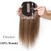 Buy Sego Hair Part Topper - Remy Real Hair Clip In Extensions for Women - Light Brown #6 - 40cm 50g - Thicker 130% Density - Buy Online on GoSupps.com