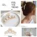 White Large Pearl Hair Claw Clips - Strong Hold Barrettes for Women | Ideal for Daily, Birthday, Wedding Wear | Nonslip Hair Accessories for Thick or Thin Hair - Buy Online on GoSupps.com