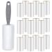OMTOFO 18 Rolls 1080 sheet lint roll with 1 roll -up + 1 dust protection sleeves extra sticky lint roller lint roller animal hair lint roller for clothing hair sofa bed cat hair dog hair 10cm/18 rolls