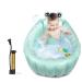 Inflatable Baby Bathtub, Portable Infant Baby Bath Tub Toddler Tub Non Slip Travel Bathtub with Air Pump, Green