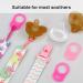 4 Pack Pink Pacifier Clips for Girls | Silicone Binky Clips with Adapters for Teething Toys | Baby Shower Gift - Buy Online on GoSupps.com