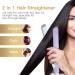 2 in 1 Hair Straightener and Curler - Mini Ceramic Tourmaline Ionic Flat Iron for Perfect Straightening & Curling - Buy Online on GoSupps.com