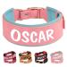 Pet artist 5cm personalized PU leather dog collar for big dog.Soft thick padded dog collar with a large name for Rottweiler Mastiff Dogge Rosa XL XL: Neck 48-58cm Width 5cm pink