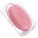 2 PC Silicone Body Scrubber Set - Exfoliating Bath & Shampoo Brush Combo for Shower, Head Scrubber, Scalp Massager - Soft Silicone Loofah - Gentle on Sensitive Skin - Pink & Blue - Buy Online on GoSupps.com