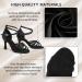 RUYBOZRY Latin Dance Shoes for Women - Satin Standard Model 802QB - 8.5cm Heel Size 36 EU - Black - International Shipping Available - Buy Online on GoSupps.com