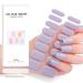Semi Cured Gel Nail Strips - 20PCS Semi Cured Nail Wraps - Purple Gel Nail Stickers - Long Lasting Gel Nail Stickers - French Tip Stickers French Manicure Stickers Decals (UV/LED Lamp Required)