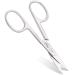 Fine Lines - Thick Nail Scissors - Stainless Steel STRAIGHT Scissor for Women & Men -Silver Manicure Scissors for Nails Cuticle & Hair Trimming- Suitable for Manicure Pedicure Hair & Beard Grooming Thick Straight Silver