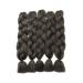 5 Packs Braids Extensions Braiding Hair Extensions Crochet Hair Synthetic Hair Kanekalon Colorful 5pcs-24"-500g Dark Grey
