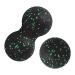 Fascia ball set (single ball + peanut-lacrosse ball) peanut massage ball fascia ball set for the spine feet neck and back relief depth tissue massage trigger point release (green)