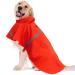 ocsoso Pet Rainy Days Slicker Brush Red Reflective Raincoat Red XXL