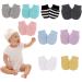 KERDEJAR Baby Anti-Scratching Cotton Gloves - Newborn Protection Mittens | Black & White Stripes (1 Pair) - Buy Online on GoSupps.com