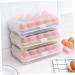 Yardenfun 3pcs Eggs Dispenser Serving Tray Containers for Food Egg Holder Storage Box Portable Egg re-usable Green 25*15.5*7.2cm - Buy Online on GoSupps.com
