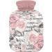 Premium 1L Heat Bottle Durable Warm-Up Bag for Pain Relief & Heating Therapy | Grunge Striped Pink Floral Design - Buy Online on GoSupps.com