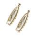 Lurrose Fishtail Hair Clip Wire Hoop Combs Banana Combs Hair Accessories for Girls Women 2pcs