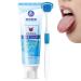 Intoximt gums tongue cleaner - natural organic tongue cleaning gel with cleaning brush ergonomic tongue cleaner -burst set removed bad breath stains and deposits