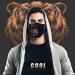 100Pcs Men's Bear Head Printed Disposable Face Masks - Animal Print Safety Masks for Men | 3 Ply Black Design - Buy Online on GoSupps.com