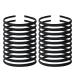 20 Pack Women Black Plain Blank Satin Cloth Fabric Covered Slim Thin Hard Black plastic Headband Base Hairband Elastic Hair Hoop Holder Clasp Tiara Crown Headpiece Accessories DIY