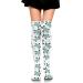 Aiyoolee Vintage Compression Socks Thigh High Crew Socks for Girls, Comfortable Athletic Breathable Socks Mint Green Baby Sea Turtle for Sports Running Party