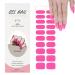 Semi Cured Gel Nail Strips - Pink Semi Cured Nail Wraps - 20Pcs Stickers French Manicure Stickers - Long Lasting Gel Nail Stickers