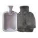 Foot warmer hot water bottle without electricity 2 in 1 hot water bottle feet soft and warm foot warmer for bedroom living room office gray+gray