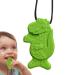 Tough Silicone Dinosaur Necklace for Kids - Chewing & Fidget Toy - Portable Sensory Bite Chain - Zonewd Green - Buy Online on GoSupps.com