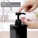 6 Pack Black Shampoo & Conditioner Dispenser Bottles - 4x 22 Oz & 2x 8 Oz Square Pump Bottles for Lotions, Shampoo, Body Wash - Refillable Plastic Bottles - Buy Online on GoSupps.com