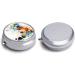 Travel Pill Box Organizer - 3 Compartment Portable Case with Abstract Paint Splashes for Handbags & Pockets - Buy Online on GoSupps.com