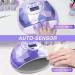 Skymore 86W LED Nail Lamp | Professional Portable Nail Dryer | 4 Timer Settings | Gel Nail Polish Curing Lamp | Automatic Sensor & LCD Display | Manicure Pedicure Tools | Home Salon - Purple - Buy Online on GoSupps.com
