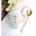 Premium Bokalaka Mother's Day Gift - 400ml White Ceramic Coffee Cup Set with Lid Spoon & Gift Box | Best Mom Birthday Present - Buy Online on GoSupps.com