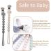 Mam Dummy Clip 2 Pcs - BPA Free Silicone Pacifier Holders in White Grey - Buy Online on GoSupps.com