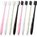 8 pieces extra soft toothbrush soft bristle toothbrush for adults micro nano tooth silk bristle toothbrush for fragile teeth mouth rubber recession flat and wavy heads