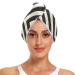 Black Line Hair Towel 2 Pack Super Absorbent Hair Drying Towel Quick Dry Hair Turbans Head Towel with Button Twisty Wrap for Women Girls