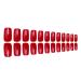 Red Press on Nails - Short Square Glossy Gel Fake Nails | Reusable Acrylic Manicure | 24 Pcs Classic Stylish Nail Art - Buy Online on GoSupps.com