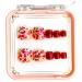 Ruarby Acrylic Press on Nail Almond Fake Nails Pearls Pink Bows Glues on Nail False Nails Stick on Nail for Women Girls