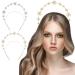 hgnxa Crown Headband Double Layer Hand-making Thin Hair Hoop Hairband Wedding Accessories Alloy for Women Girls Gold - Buy Online on GoSupps.com