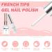 French Manicure Nail Polish White Nail Polish & Dark Nude Gel Nail Polish Set White Liner Gel French Tips Drawing Sheer Jelly Gel Nail Polish Soak Off UV Nail Gel for French Nail Art Painting Color: Dark Nude - Buy Online on GoSupps.com