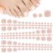 84 pieces of French false toenails to stick on 14 sizes artificial toenails tips full cover fake nail tips acrylic fake nails tips for women women girls nail decoration