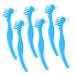 Ultechnovo 6st double prosthesis nursing gather toothbrush for prostheses toothbrushes for prostheses bent prosthesis brush cleaning tablet Nursing brush oral care detergents false toothbrush