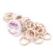 Soft Large Cotton Hair Ties, Gentle Stretch Nylon Hair Bands Ponytail Holder for Thick Heavy Curly Hair, No Slip No Damage Seamless Scrunchies Headbands 100 Pcs (Light Blonde)