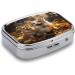 Pill Box Two Corgis Print | 2 Compartment Medicine Organizer | Portable Decorative Metal Pill Case for Pocket or Purse - Buy Online on GoSupps.com