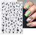 6 Sheets 3D Flower Nail Art Stickers - Self-Adhesive Leaf & Floral Designs for DIY Manicure - Red White Black Nail Decals for Women - Buy Online on GoSupps.com