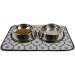 Bone Dry Machine Washable Ultra Absorbent Pet Mat - Lattice Gray - 12x18 - Buy Online on GoSupps.com