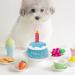 Minshuxi Dog Birthday Cake Toy - Plush Squeaky Bone & Interactive Pet Gift for Birthday Celebrations - Buy Online on GoSupps.com